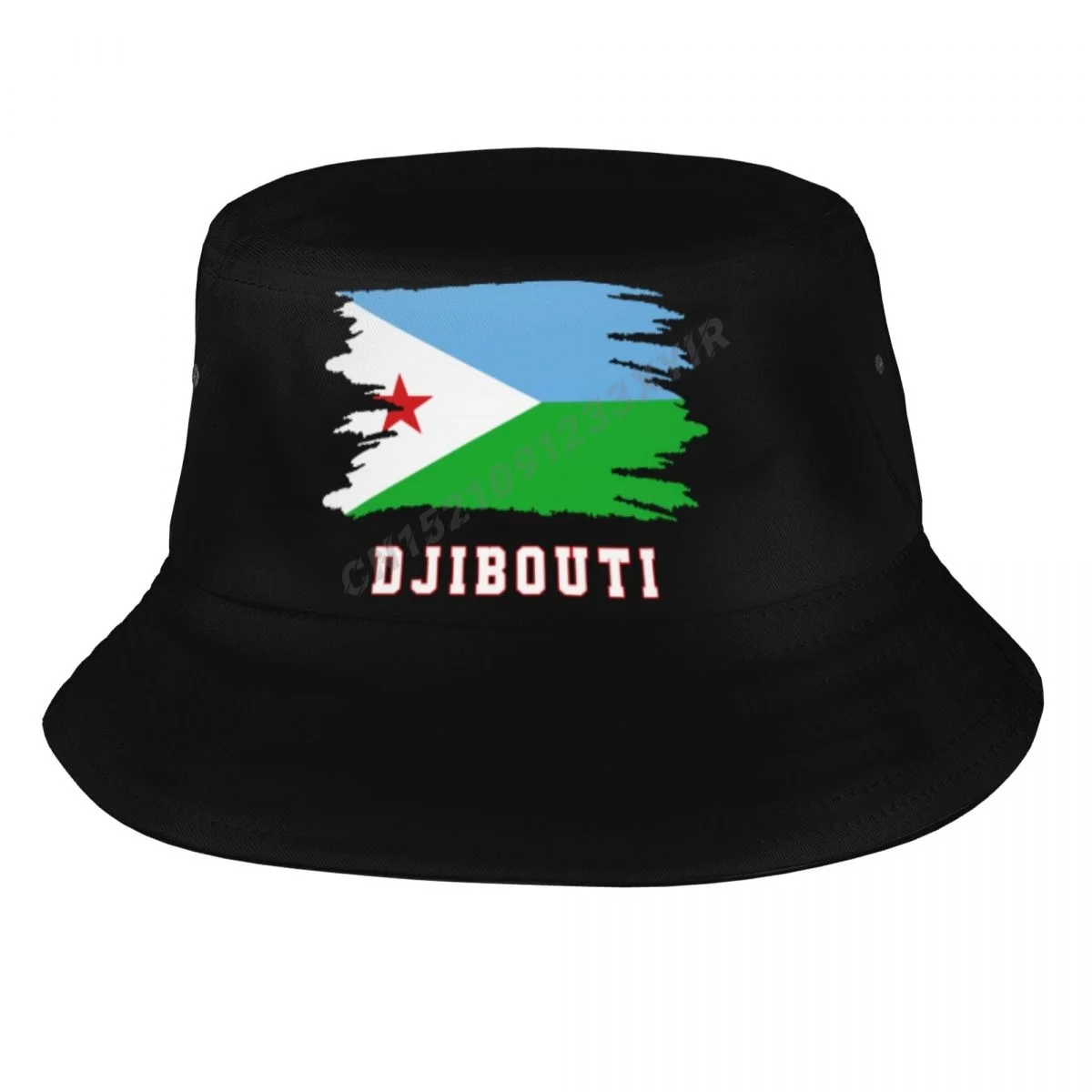 Bucket Hats Djibouti Flag Djiboutis Cool Fans Sun Shade Cool Outdoor Summer Fisherman Caps Fishing Hat