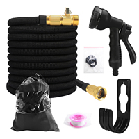 30M American Standard Garden Hose with 8 Functions Spray Nozzle Water Hose Expandable Water Pipe for Garden Irrigation Car Wash