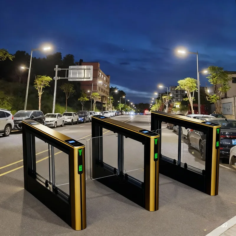 Access Control Automatic Intelligent DC Brushless Servo Motor Turnstiles Facial Recognition Swing Barrier Gate
