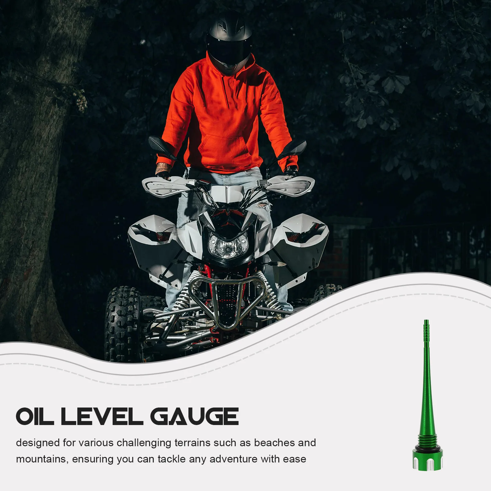 Motorcycle Oil Indicator Atv Level Marker Inspection Tools Cap Automotive Gauge - view 3
