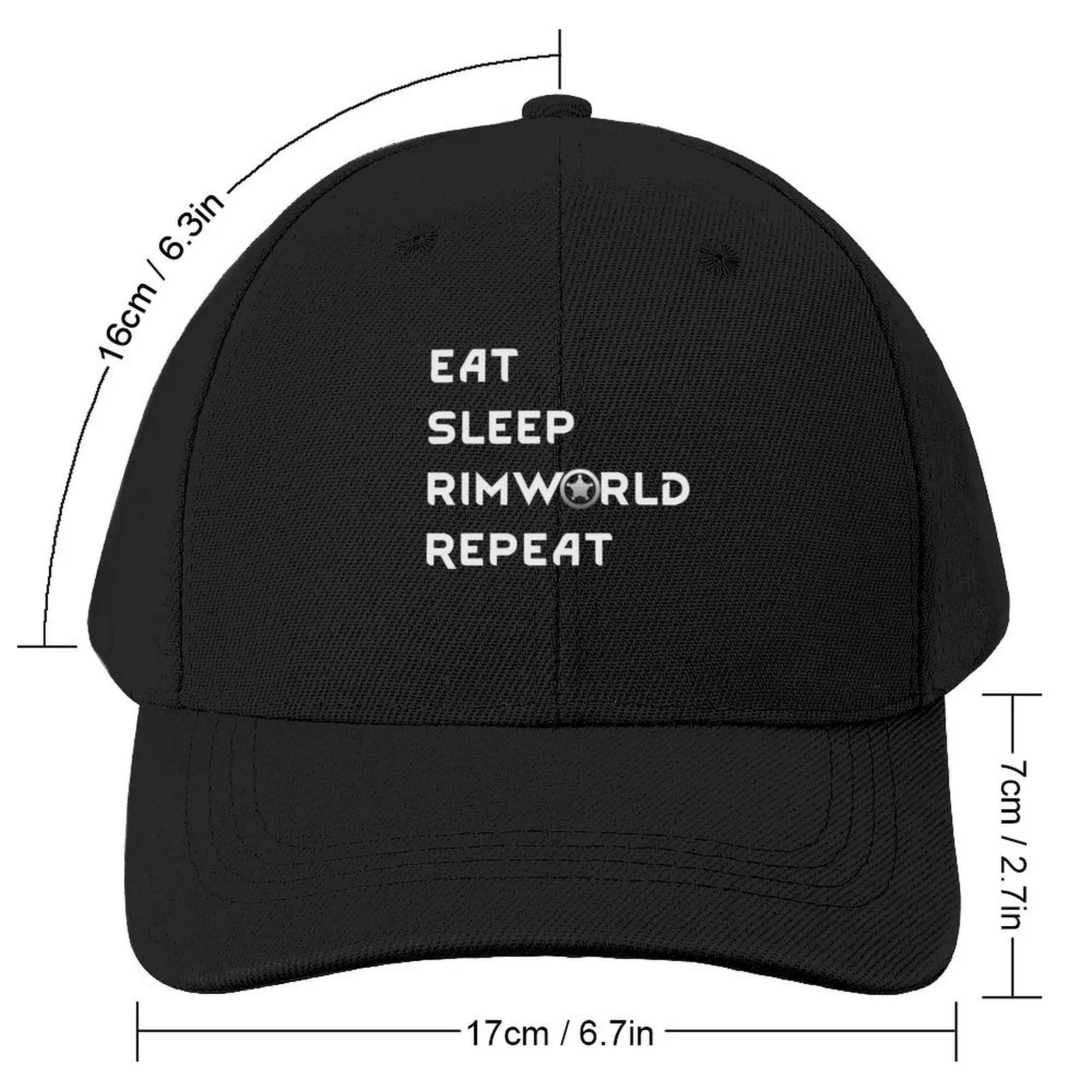 Eat Sleep Rimworld Repeat Baseball Cap Fluffy Hat Cosplay Christmas Hat Female Men's