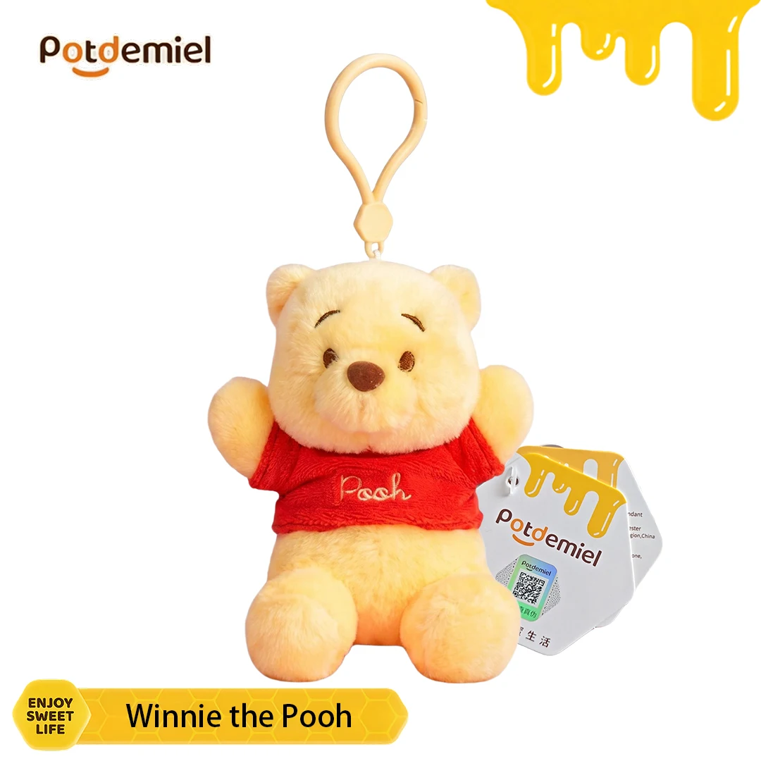 Potdemiel Disney Winnie the Pooh Plush Pendant Canvas Bag Hanger Key Fob Soft Cute Birthday Gift For Young Teen Movie Fans view 5