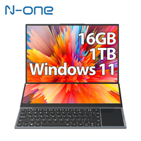 2024 N-one NBook Fly Laptop 16GB LPDDR4+1TB SSD 16 inch 10th ‌Intel Xeon W-10885M Dual screen 51WH battery Windows 11 Computer