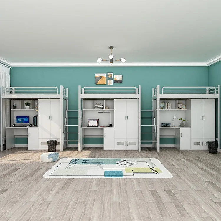 Apartment bed Two or two conjoined three-person university dormitory Three beds One table Corporate staff Workers dormitory