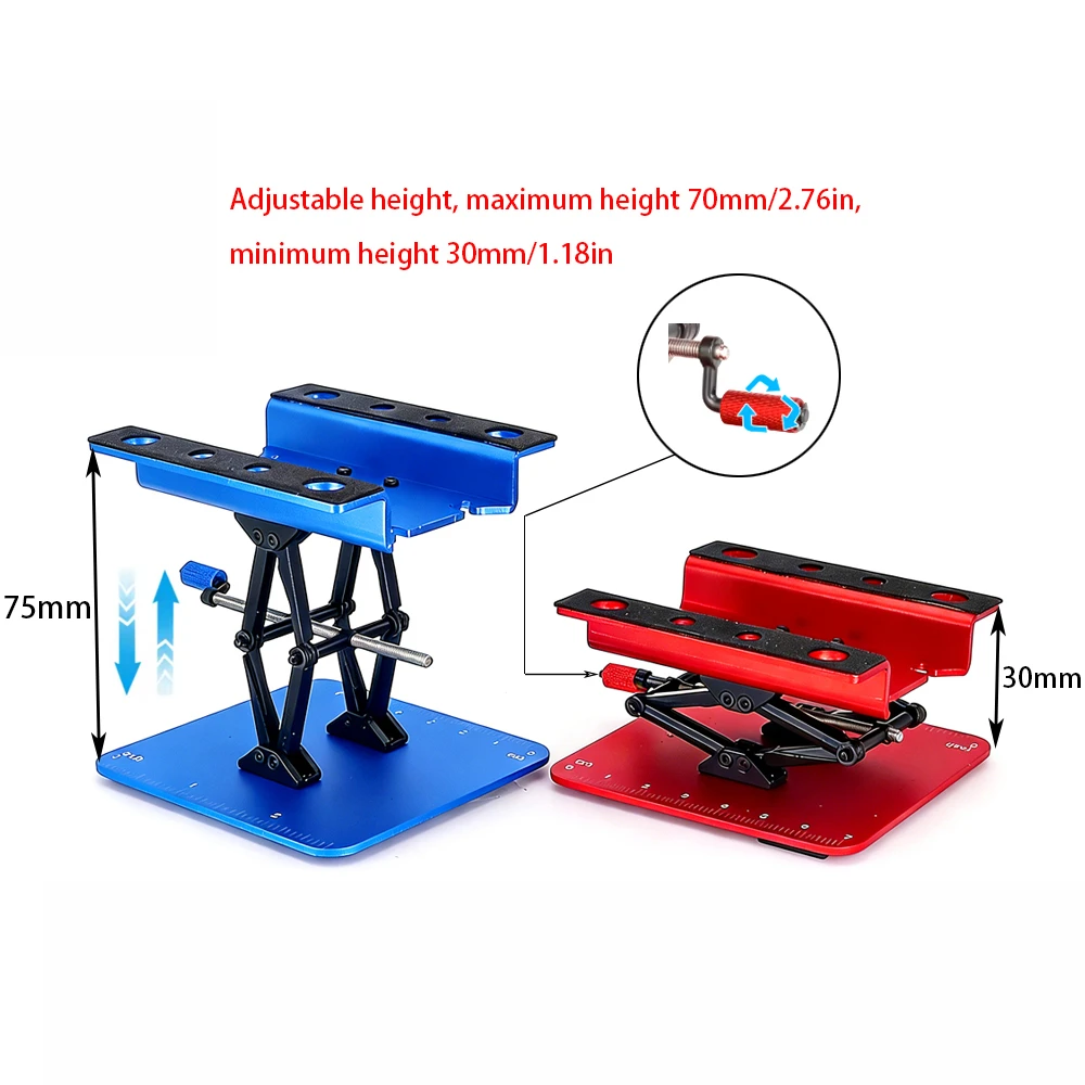 RC Car Repair Station Work Stand Adjustable Height Assembly Platform for Axial 1/24 SCX24 FCX24 AX24 1/18 TRX4M