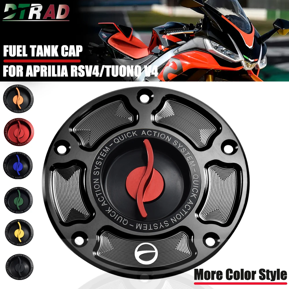 Motorcycle Fuel Tank Cap For Aprilia Tuono V4 RSV4 RR RF 1100 Factory 2015-2021 Accessories Quick Release Gas Fuel Tank Cover