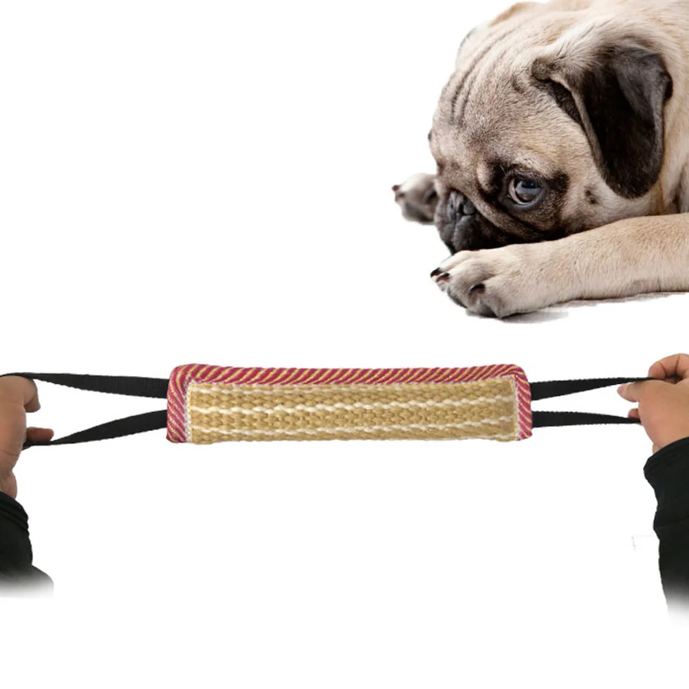 

Bite Tug Durable Jute Linen Training Jute Bite Pillow Pillow For Medium Large Breeds Pet Interactive Play Tool