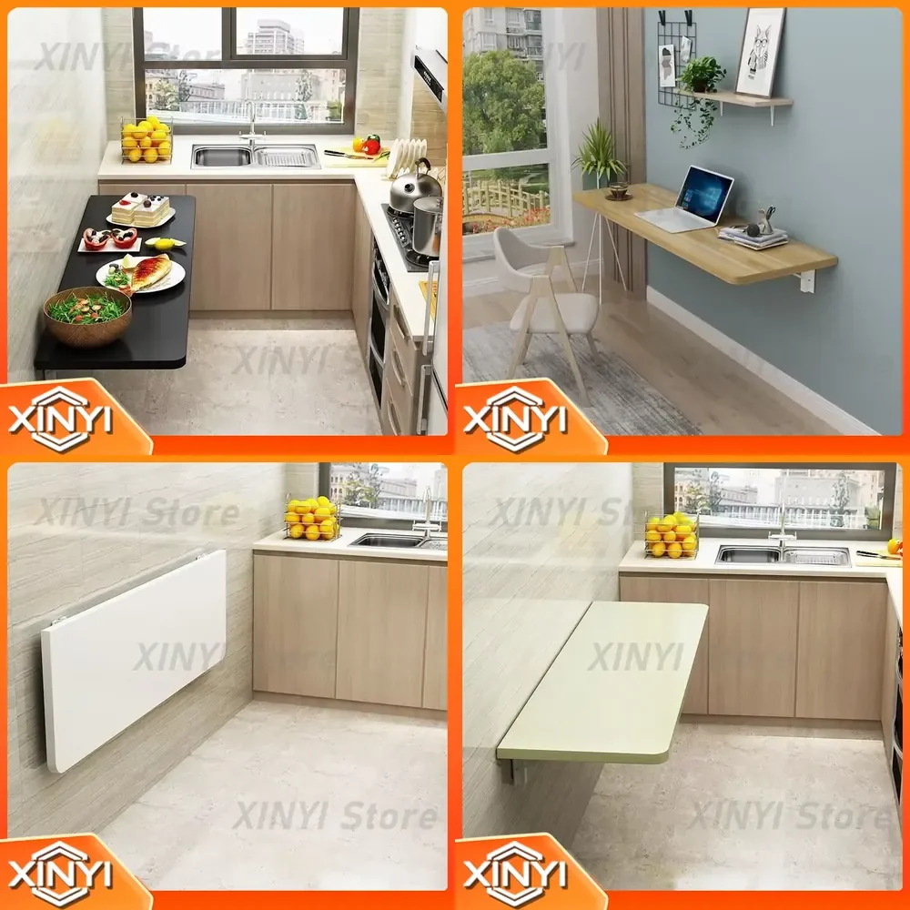 for Small Space Wall Mounted Folding Dining Table for Kitchen Living Room Bedroom Compact Hanging Desk Simple Computer Table