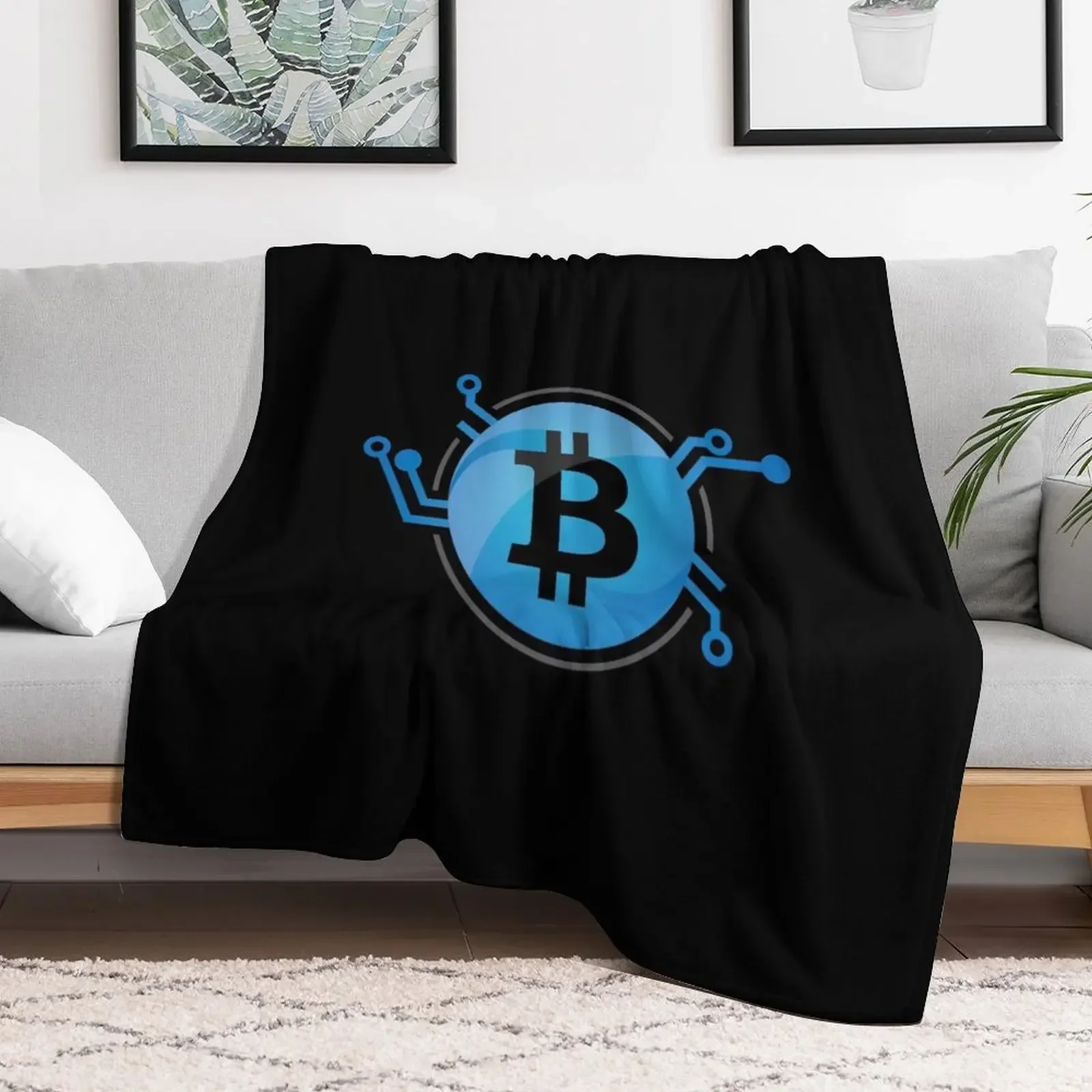 

Bitcoin Throw Blanket Sofa Quilt Designers Blankets Luxury Sofas Camping Blankets