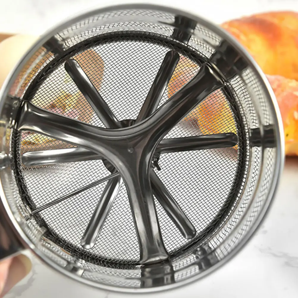 

Flour Sieve Sifting Strainer Stainless Steel Handheld Mesh Baking Filter Premium Powder Straining Bread Pizza Dough