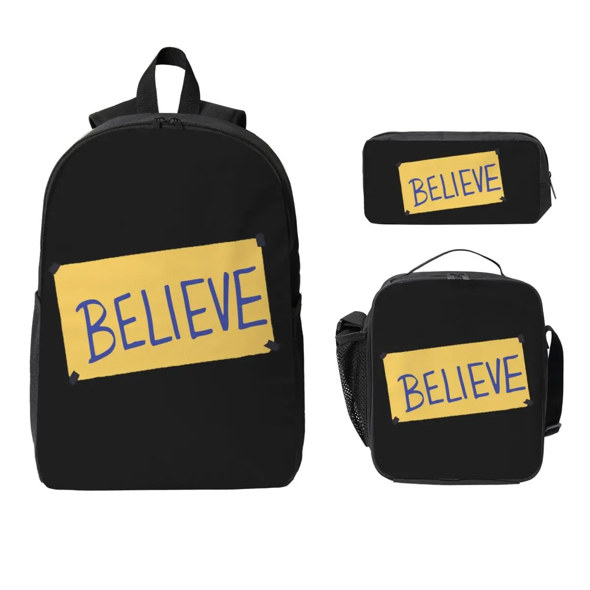 

Ted Lasso-Believe Backpack Student Boys Girls BookBag School Bag Computer Shoulder Bags 3ps Insulated Lunch Bag Pencil Case