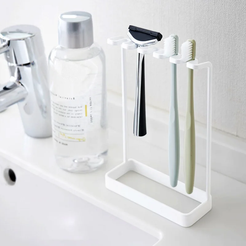 

Bathroom toothbrush storage rack without punching mouthwash toothbrush holder bathroom razor storage rack tooth cup tooth set