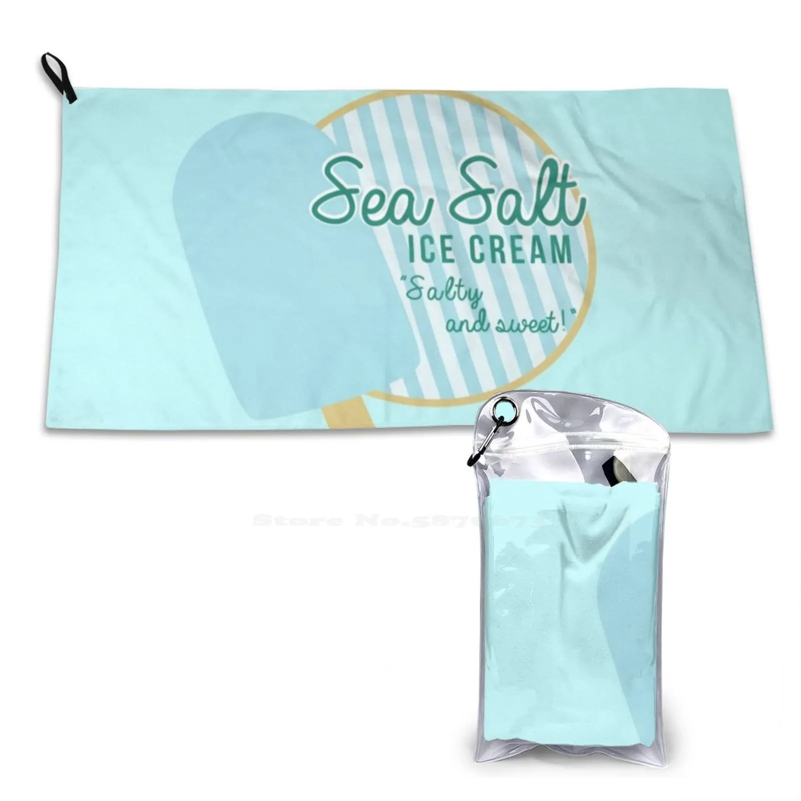 Sea Salt Ice Cream Pattern Soft Face Towel Home Outdoor Sea Salt Ice Cream Kingdom Hearts Sora Kairi Rikku Roxas Axel