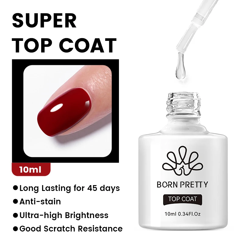 BORN PRETTY 15 ml Nail-Primer Prep Dehydrator Gel-Nagellack, kein UV-LED-Lampensockel erforderlich, Decklack, Nagelkunst, Lack, Maniküre