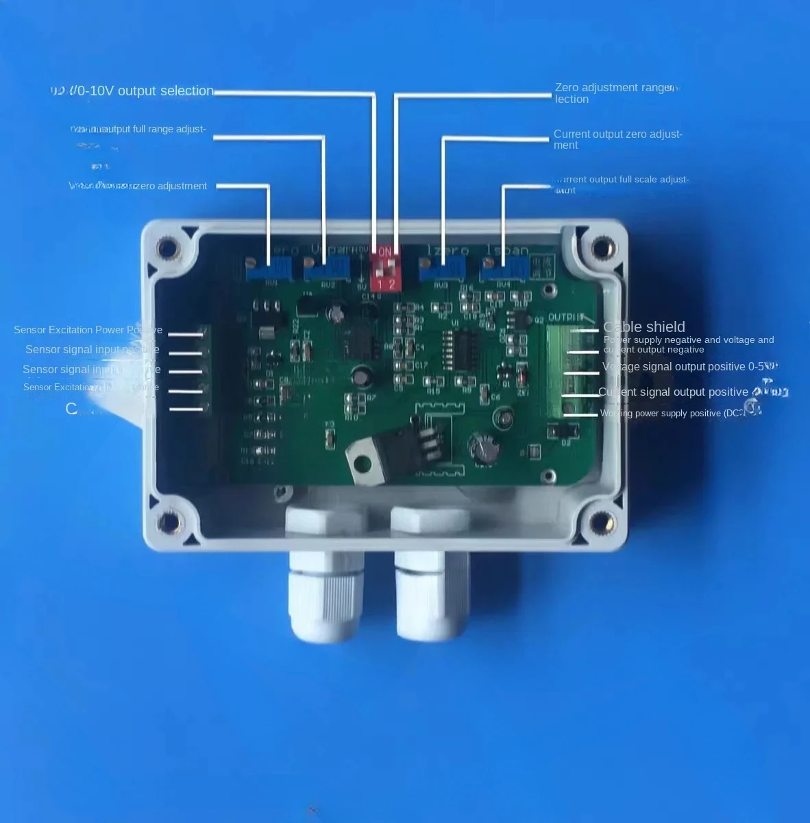 Weighing Transmitter High-precision Load Cell Weight Sensor Signal Amplifier 0-5V 0-10V 4-20MA