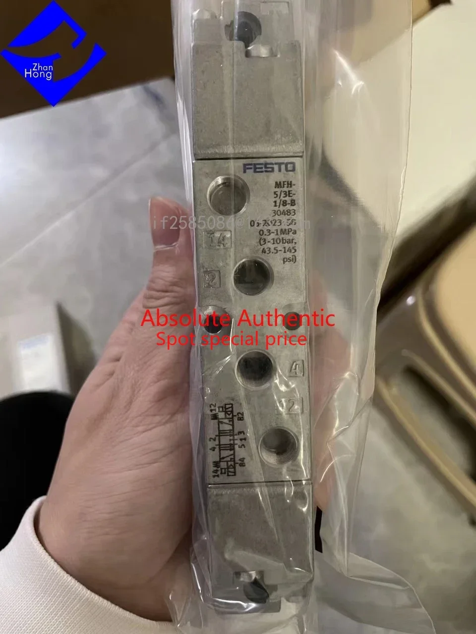 FESTO stok asli 30483 MFH-5/3E-1/8-B katup Solenoid, tersedia di semua seri, harga bisa dinegosiasikan, autentik