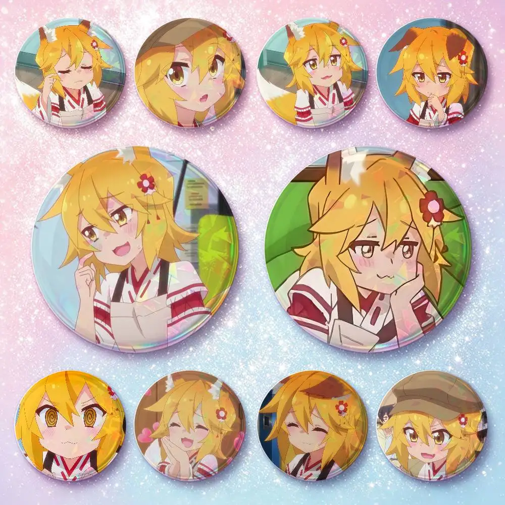 Senko San Anime Figure Badges Button Round Creative Pin Brooch Badge Bag Decor Accessories Fans Collect Friends Gifts