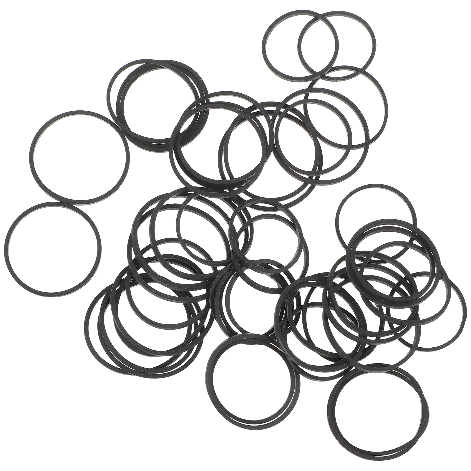 

50 pcs Cassette Recorder Belts 1mm Square Folded Rubber Tape Player Drive Belt for Maintenance DJs Equipment Accessories