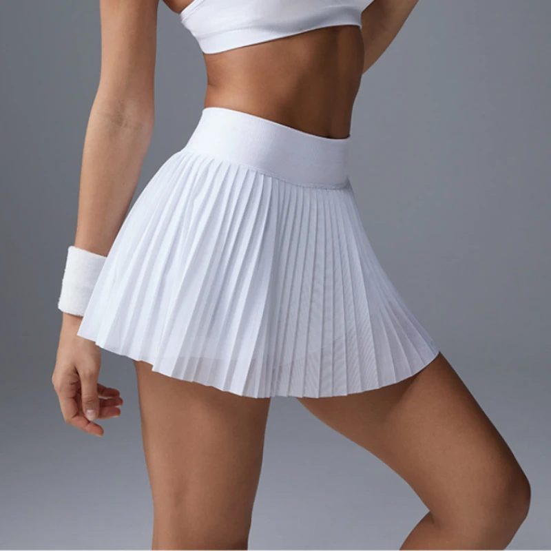 

Юбки для женщин Теннисная юбка Дышащая юбка для йоги Мини-юбка для бега с карманами Плиссированная юбка Спортивная одежда Быстросохнущая накидка на бедрах