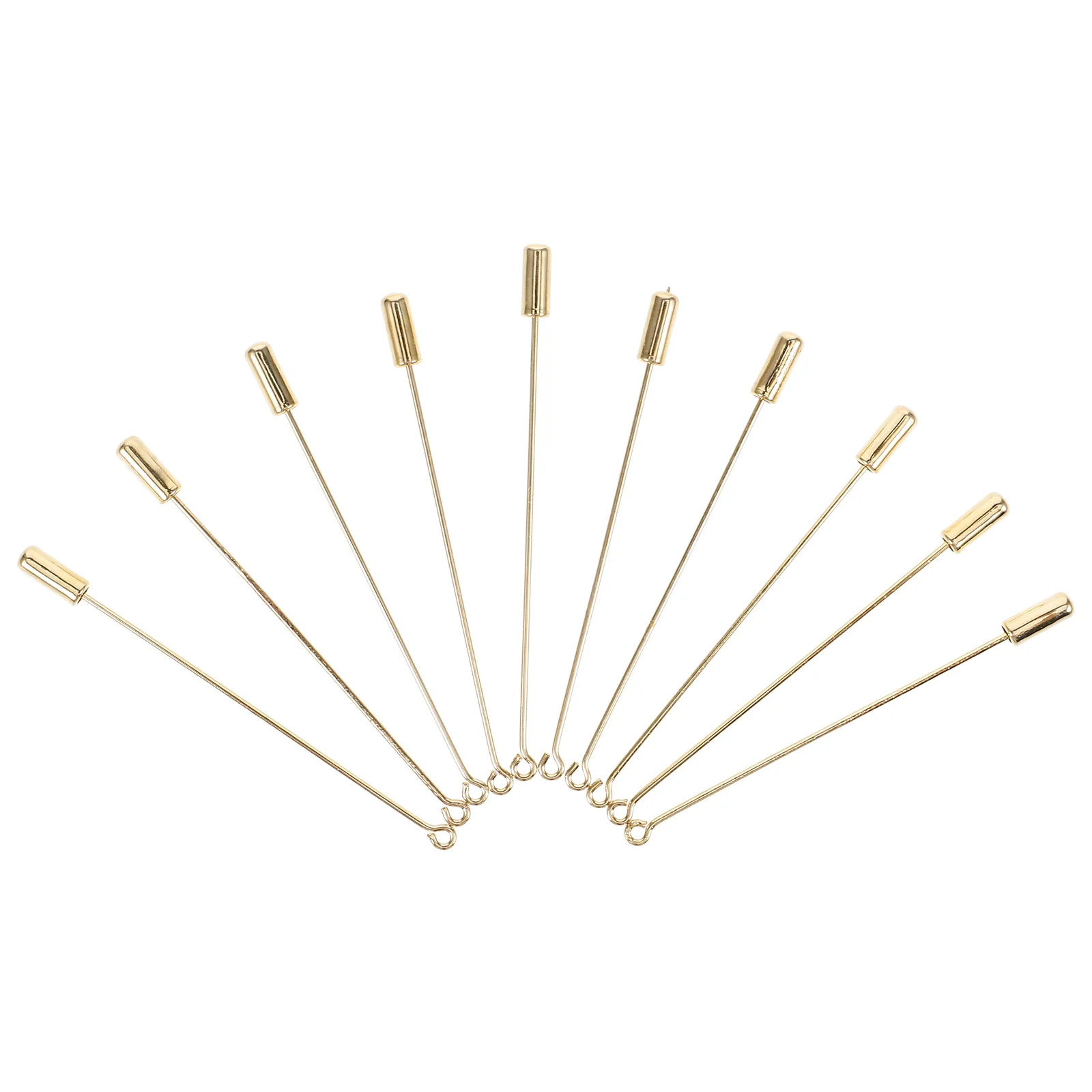 10 Pcs Brooch Hat Pins Accessories for DIY Long Needle Jewelry Copper Parts