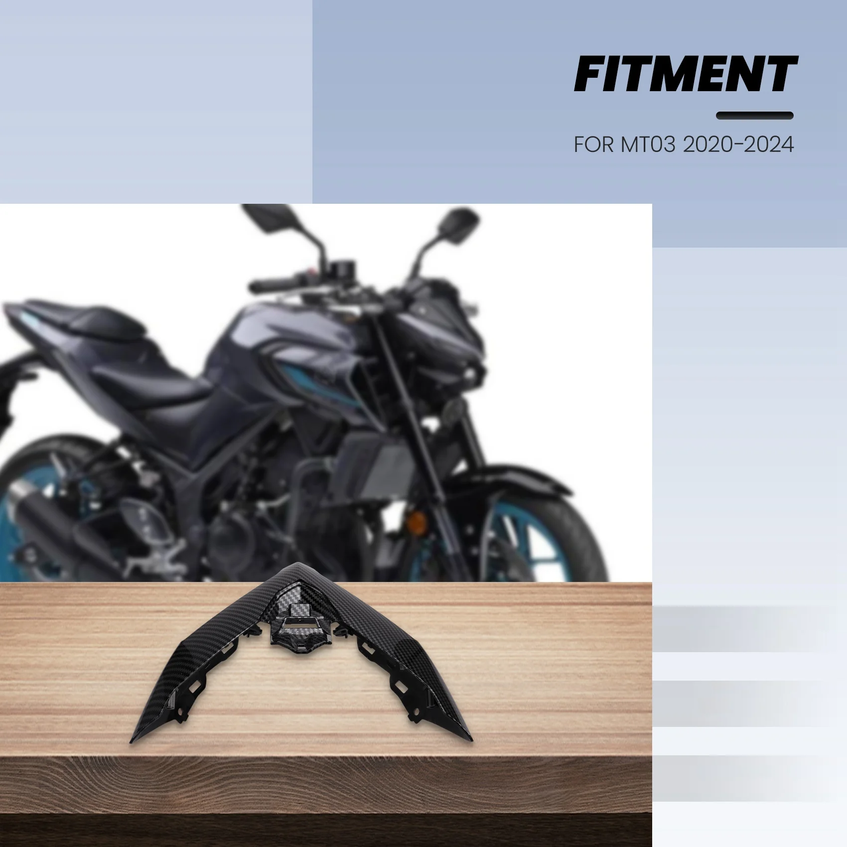 

L10A Motorcycle Upper Front Nose Fairing Headlight Cover Cowling Head Panel For Yamaha MT-03 MT03 2021-2023