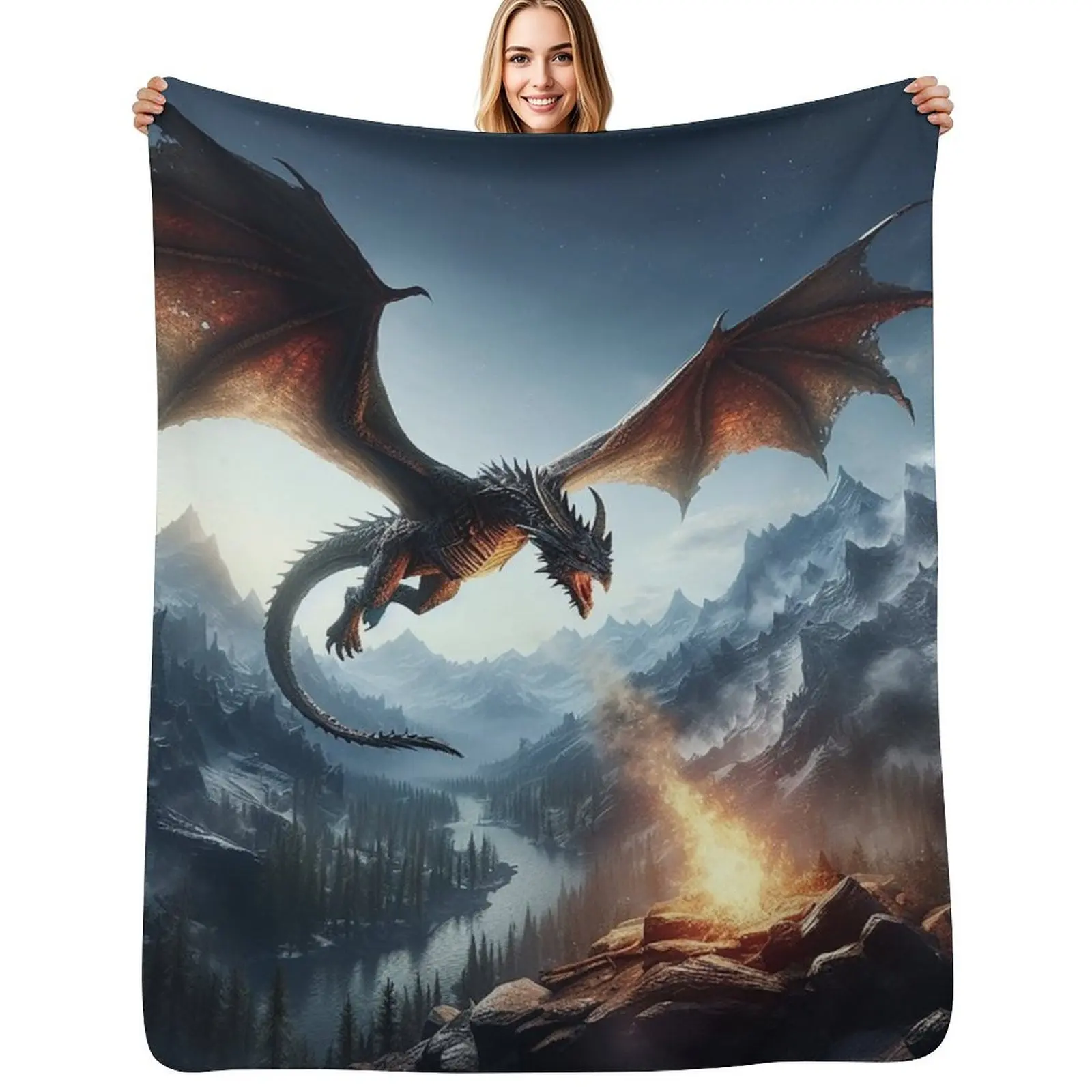 Unlock the Ultimate Dragon Fire Models with Skyrim: A Comprehensive Guide to Epic Fantasy Gaming Throw Blanket
