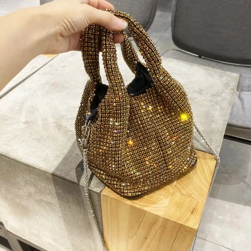 JIOMAY Fashion Trends Rhinestone Purse Luxury Designer Handbags Diamond Evening Bag Versatile Party Purses Shoulder Bags