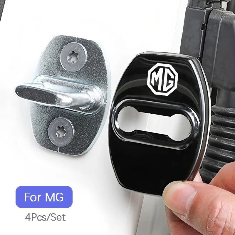 4Pcs Titanium Alloy Car Door Lock Protective Cover For Morris Garages MG 7 6 5 ZS MG4 EV ONE Cyberster HS MG3 EZS GT GS