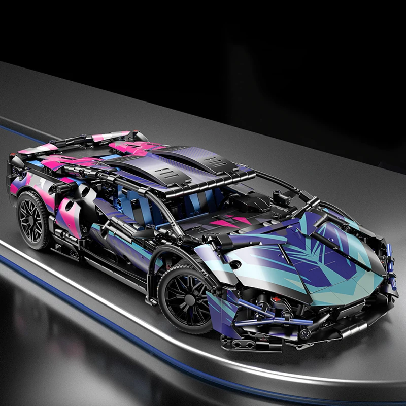 1314 stks MOC Stad Technische Racing Sport Auto Model Bouwstenen Voertuig Hypercar Racewagen Model Speelgoed Kid Volwassen Jongens Gift