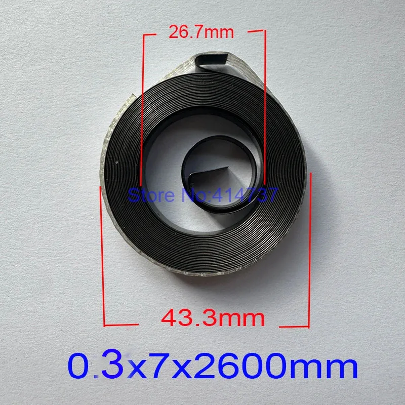 1pcs 0.2-0.3mm thickness 7--7.5mm Width Spiral Flat Wire Coil Torsion Spring Constant Force Extension Springs