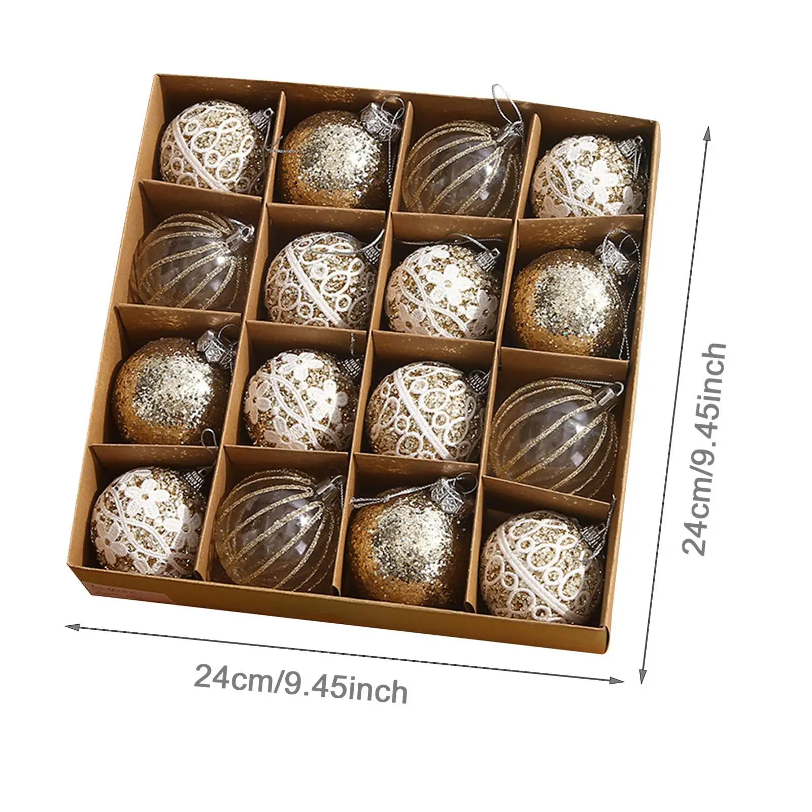 16x Christmas Ball Ornaments 6 cm Xmas Decor Christmas Tree Decorations for Wreath Garland Birthday Wedding Celebration Holiday image 6