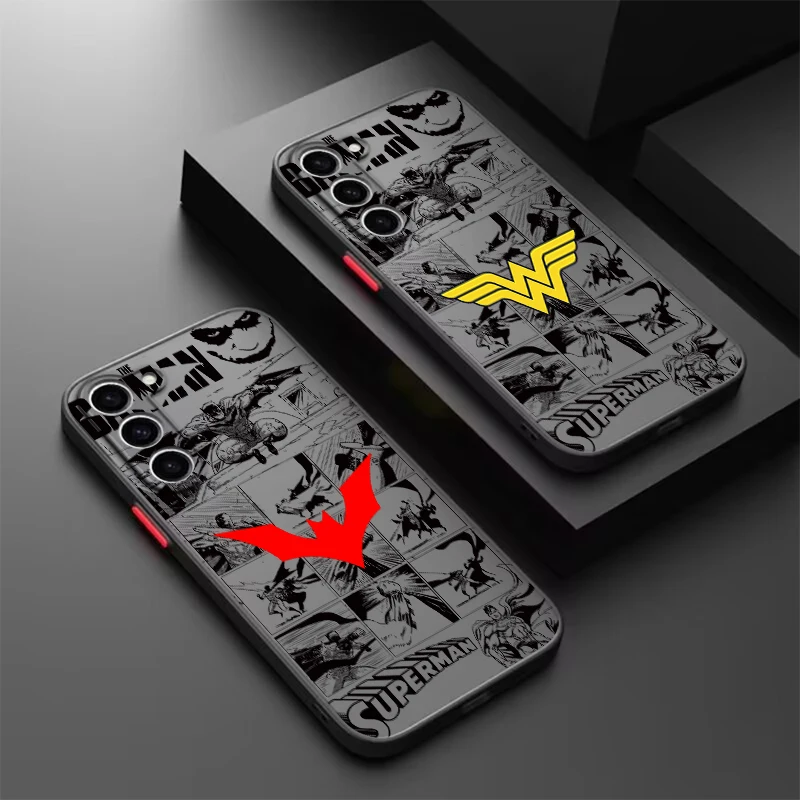 Superhero W-Wonders W-Womans Frosted Translucent For Samsung A53 A52 A33 A32 A51 A71 A21S A13 A73 A50 A22 A12 5G Matte