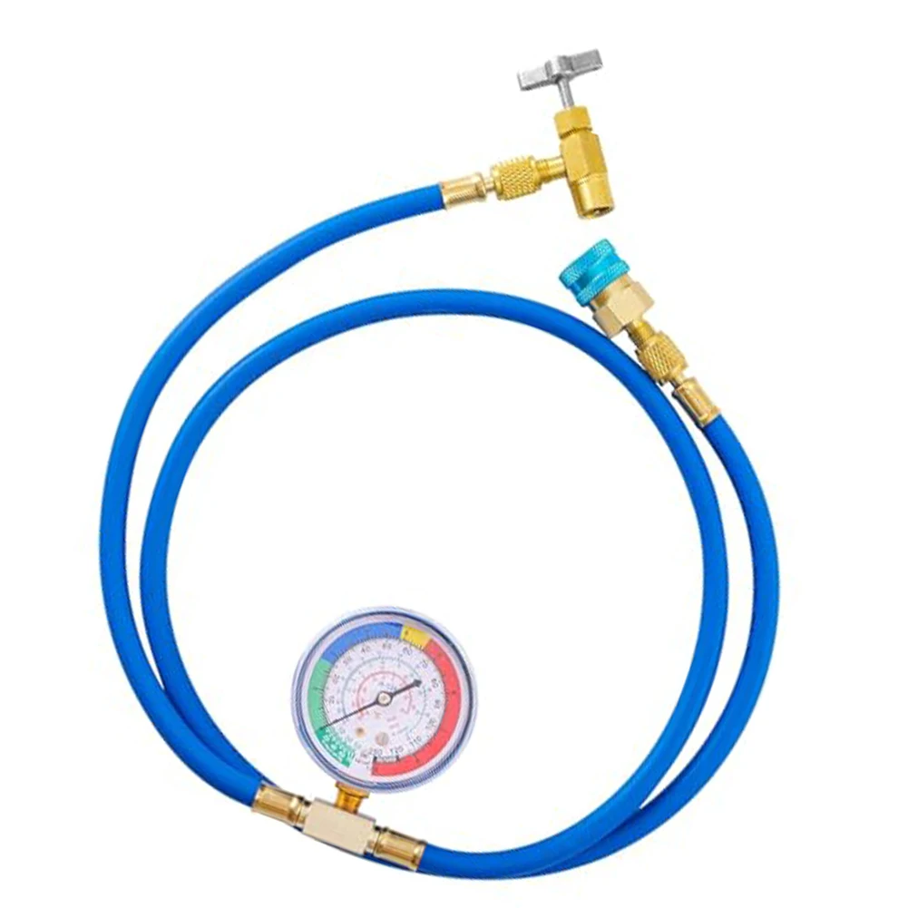 /Charge /Hose /Kit With Self Sealing Can Opener Low Side For Quick Coupler For Car AC System Recharging 1.5M Brass Tool