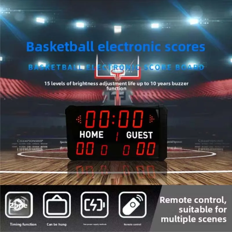 24-Second Countdown Scoreboard for Basketball Football Volleyball Table Tennis Badminton Penalty Display-Multi-Sport Counters - view 4