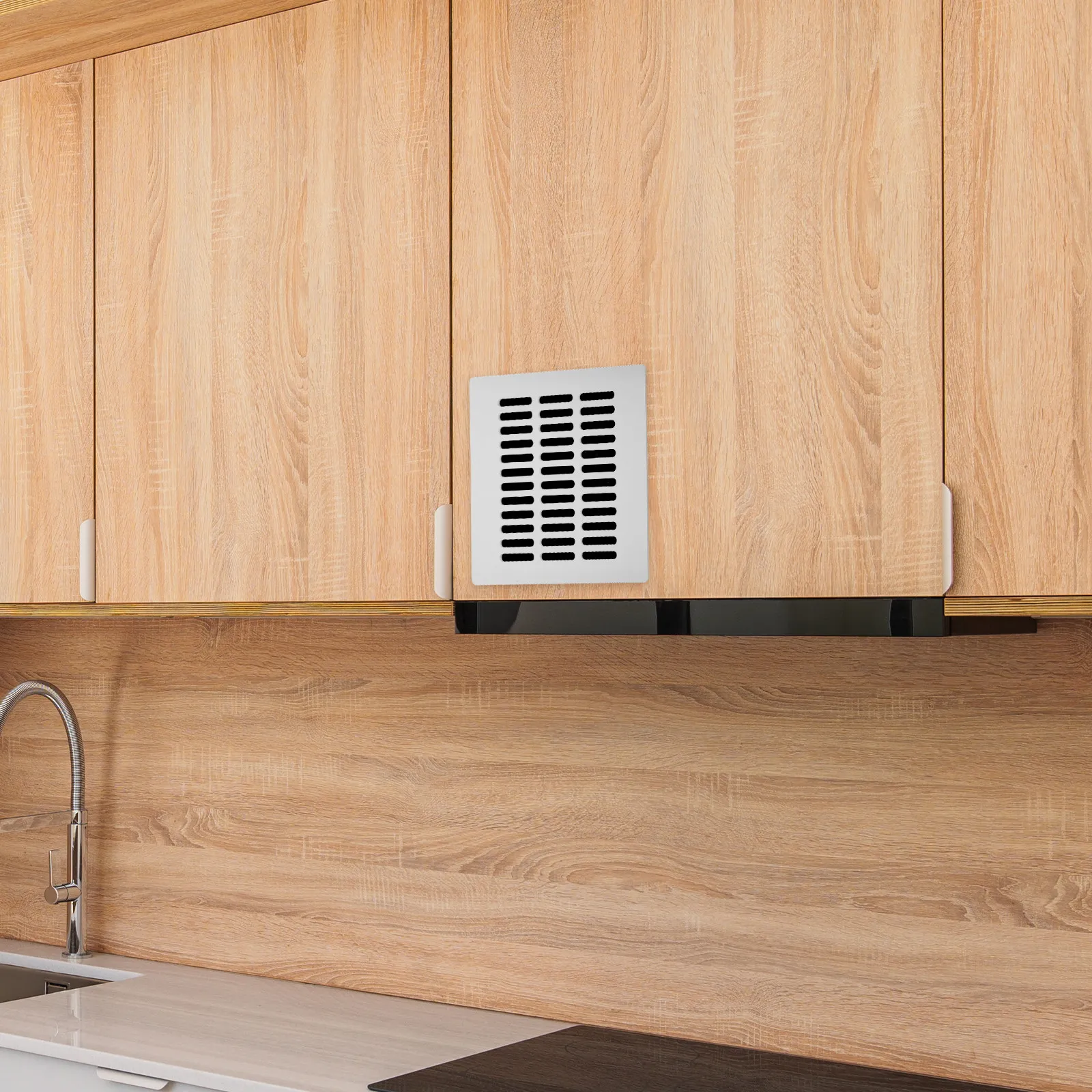Aluminum Alloy Cabinet Vent Grille Square Flat Vent Cover Wardrobe Closet Kitchen Shoe Cabinet Bathroom Airflow Control Louvered
