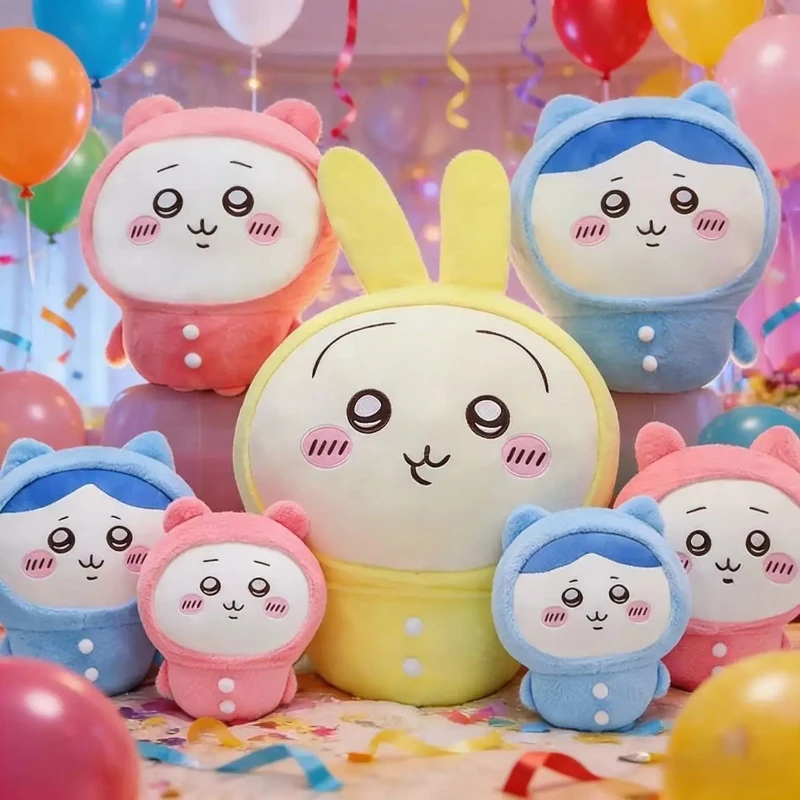 

Плюшевая игрушка Chiikawa: серия пижам, Хачиваре и Усаги, 35/60 см, большая кукла для декора комнаты, праздничный подарок для девочек