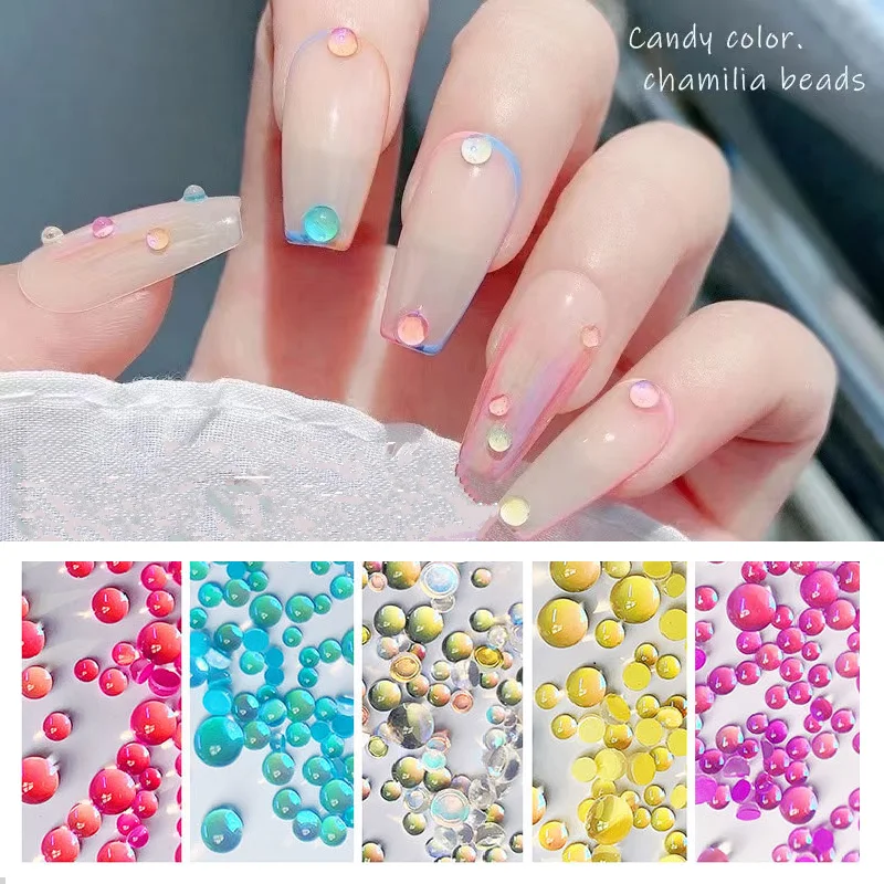 

300pcs/pack DIY Nail Art Charm Mixed Size Symphony Gem Art Rhinestones Nails Rhinestones 3D Mermaid Aurora Rhinestones