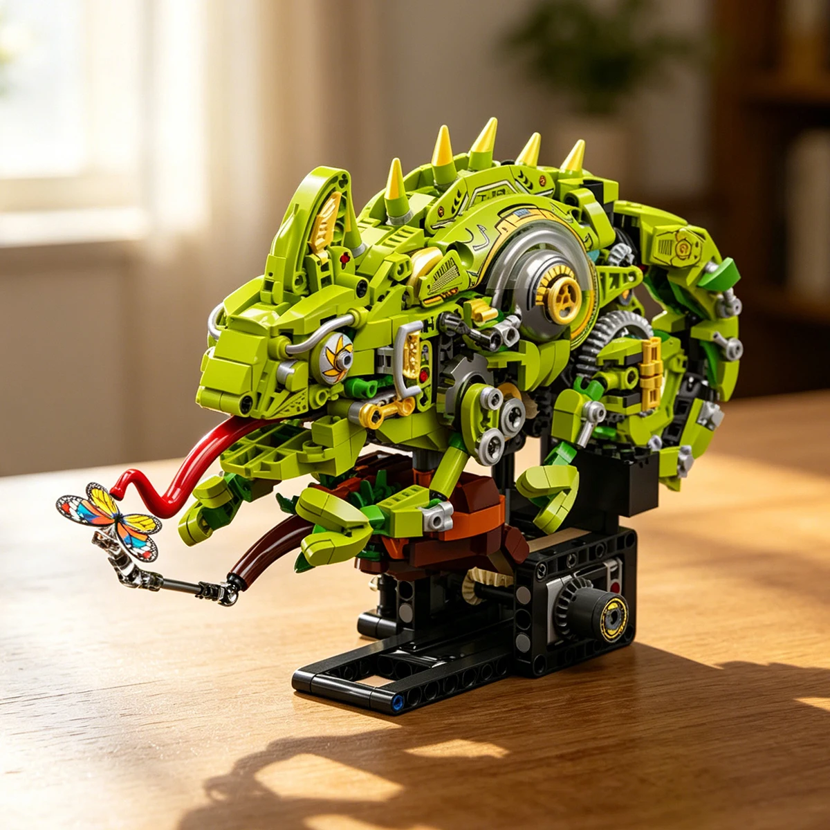 moc-animal-building-blocks-1315pcs-technical-chameleon-lizard-mechanical-model-gear-linkage-stem-desktop-decor-gift