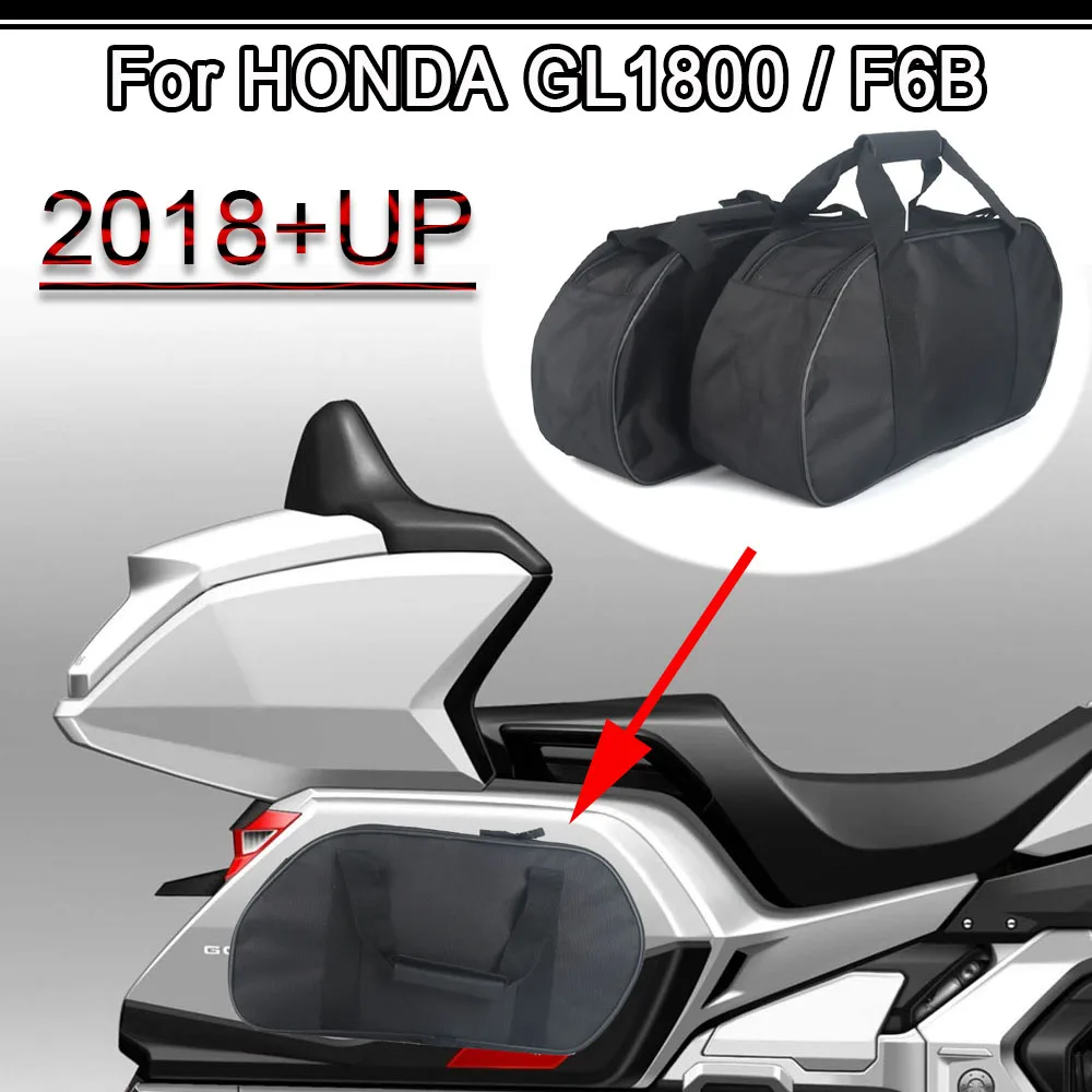 Motorcycle Bag Side Case Inner Bags Luggage Bags Black For Honda Goldwing GL1800 2018 2019 2020 2021 2022 2023 2024