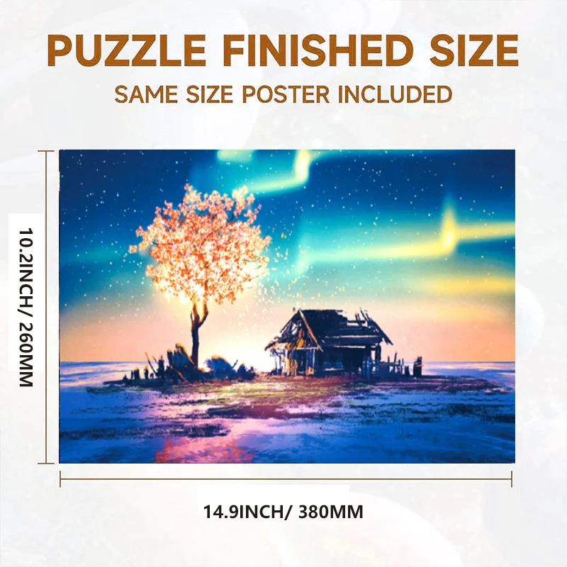 Micro Puzzle 1000 Pieces Challenging Jigsaw Puzzle - Fantasy World Design 38cm X 26cm High Difficulty Home Decor & DIY