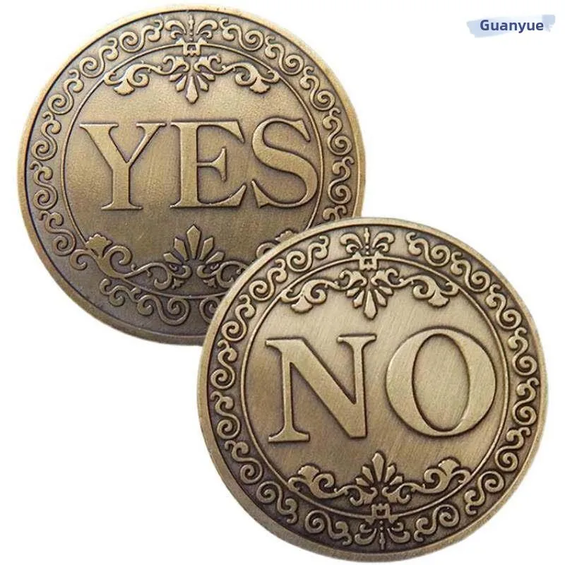 Bronze Magic Decision Coin Wishful Lucky Coin Simulation Ancient Relieve Stress Toys for Men Creative Design Gifts