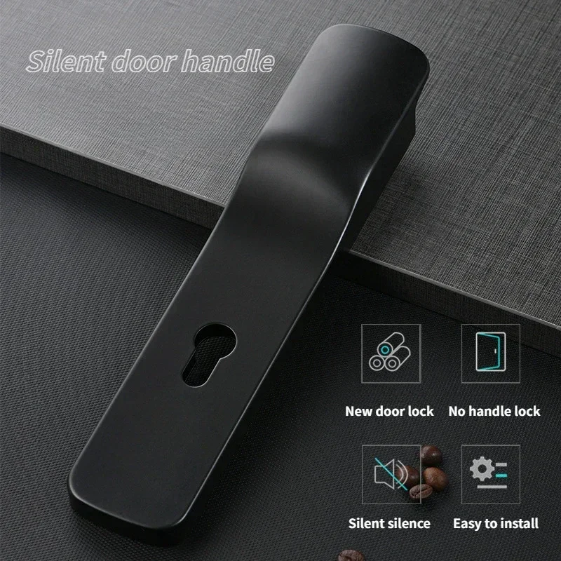 New design Invisible door lock without handle for Indoor room wooden door Silent lock body safe and anti-collision