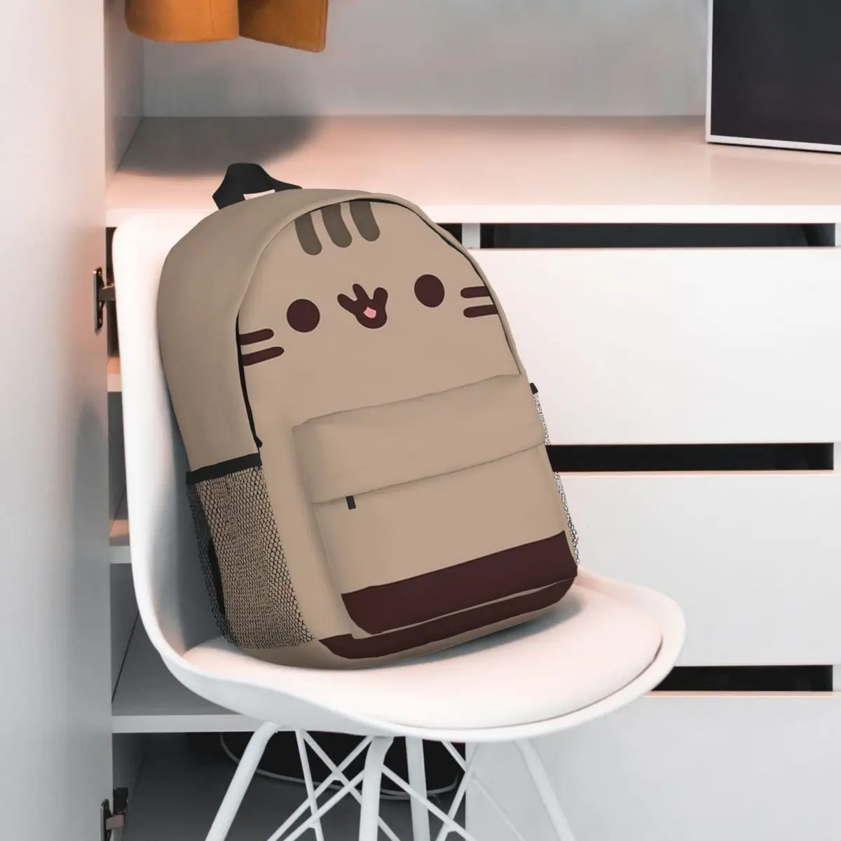 لطيف القط الوجه على ظهره رائجة البيع Daypack سعة كبيرة بنين بنات BookBag حقائب الكتف للرجال النساء حقيبة مدرسية للأطفال