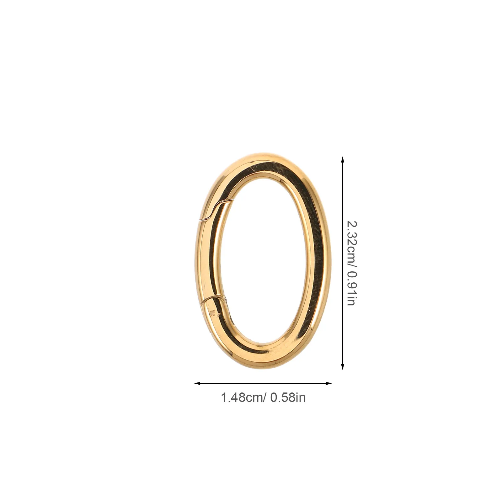 2Pcs Oval Spring Buckle Polished Stainless Steel Snaps for DIY Necklace Bag Pendant Charm Connection Jewelry Crafts