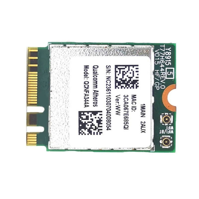 ワイヤレスカードqcnfa344a,wifiモジュール,wwanアダプター2023,ダンドバンドM2-NGFF/5gbps 2.4 mbps 4.1カード,新品,1200