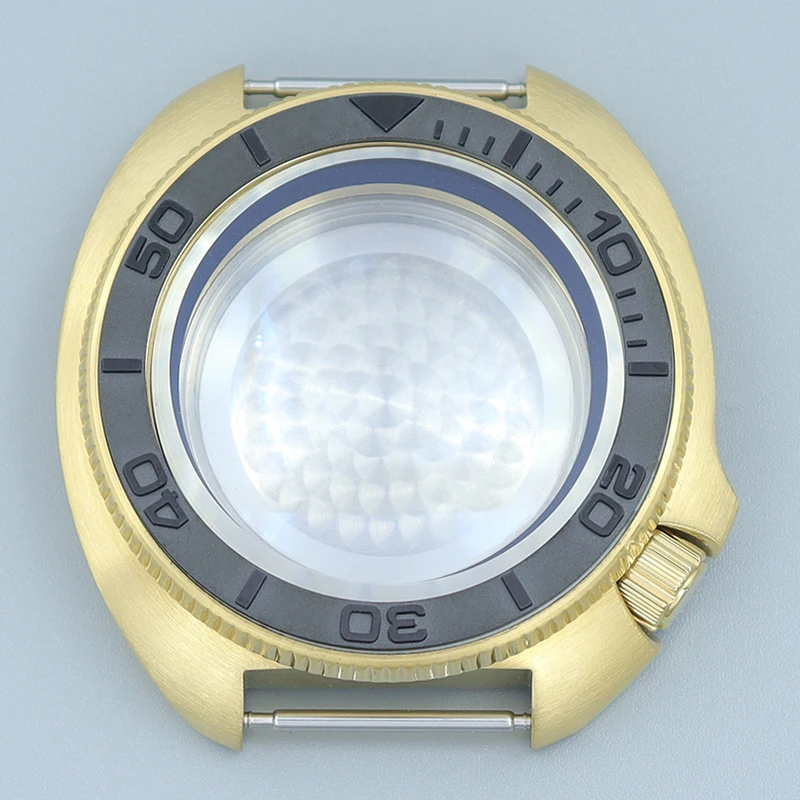 

44mm Stainless Steel Watch Case Sapphire Glass For Mod Tuna Mouth NH35 NH36 4R36 NH34 NH38 NH70 Movement Black/Blue Orange Ring