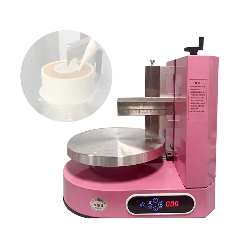 Round Cake Cream Spreading Coating Filling Machine Cake Bread Cream Decoration Spreader Smoothing Machine