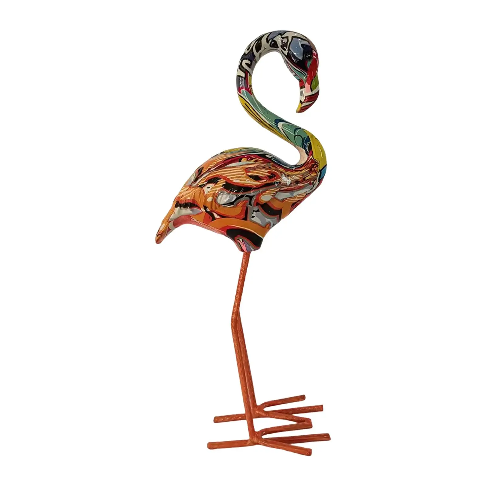 Outdoor Flamingo Garden Decor Resin Sculpture Decorative Animal Figure for Livingroom Shelf Decoration