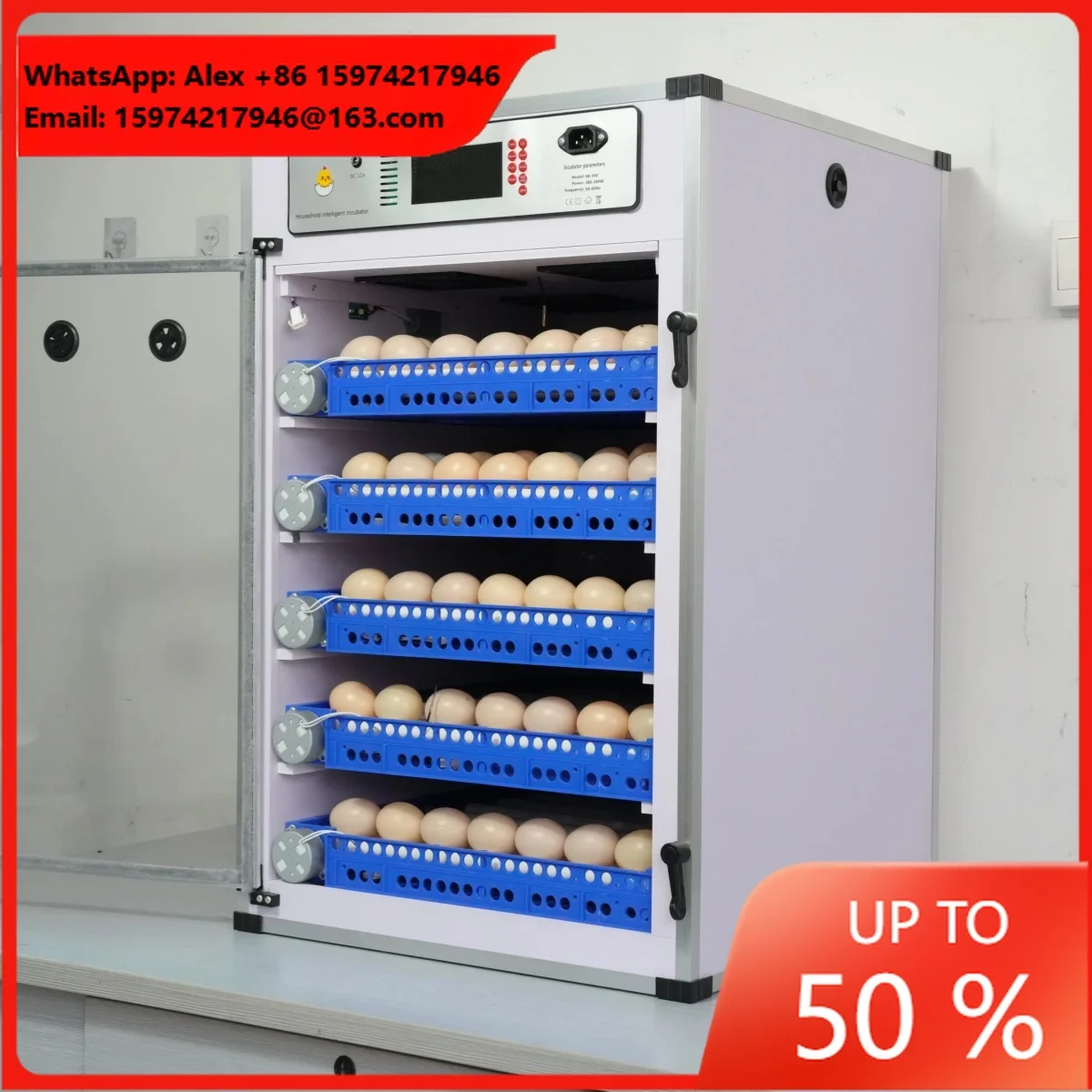 Factory Price Egg Incubator 204 340 Egg Incubator Fully Automatic For Farm Chicken, Duck, Goose, Pigeon, Quail