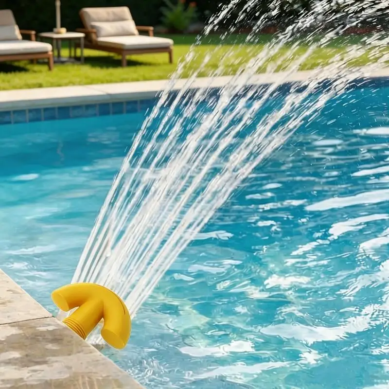 Quick Install Universal Swimming Pool Fountain Nozzle Aeration Waterfall Spray for Above Ground Inground Outdoor Pools